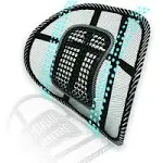 Big Ant Lumbar Support, Car Mesh Back Support with Massage Beads Ergonomic Designed for Comfort and Lower Back Pain Relief - Lumbar Back Support Cushion for Car Seat, Office Chair,Wheelchair