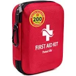 Protect Life First Aid Kit - 200 Piece - for Car, Home, Outdoors, Sports, Camping, Hiking or