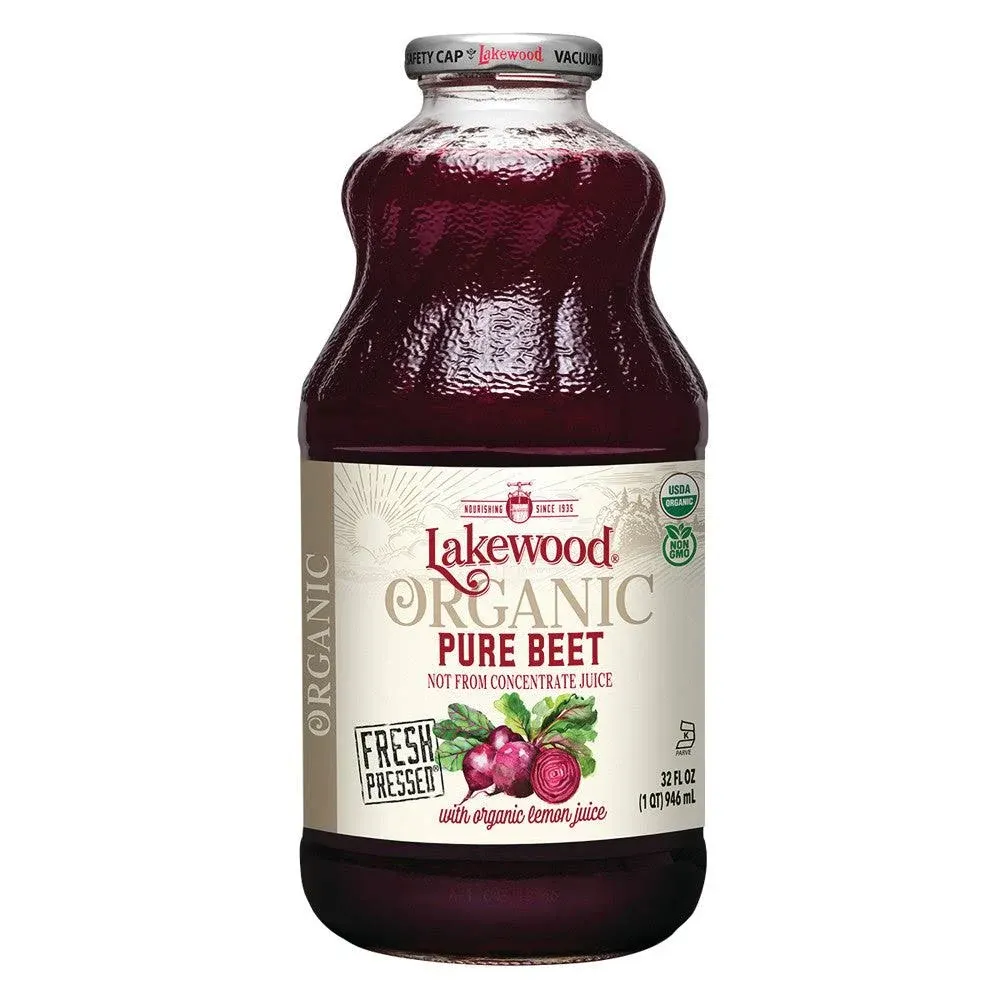 Lakewood Organic Juices Pure Beet 32 oz Bottle - 6ct Case