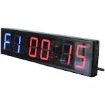 Large Interval Gym Clock for Workouts Size 20x4.7in. Operated by Remote Control