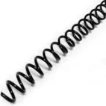 100 Pack Plastic Spiral Binding Coils 8mm5/16&#034;40 Sheet Capacity41 Pitch Black...