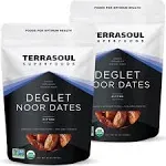 Terrasoul Superfoods Organic Deglet Dates, 4 lbs 2 Pack - Pitted Fresh Natural Sweetener