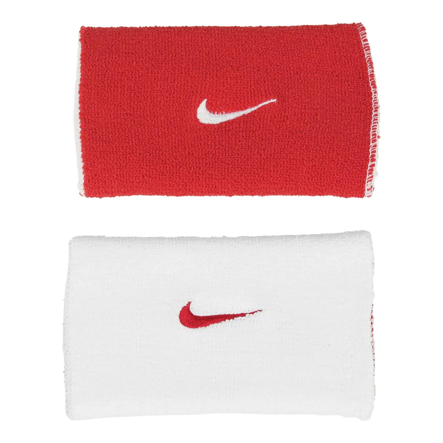 Nike Premier Home and Away Doublewide Wristbands - Red & White