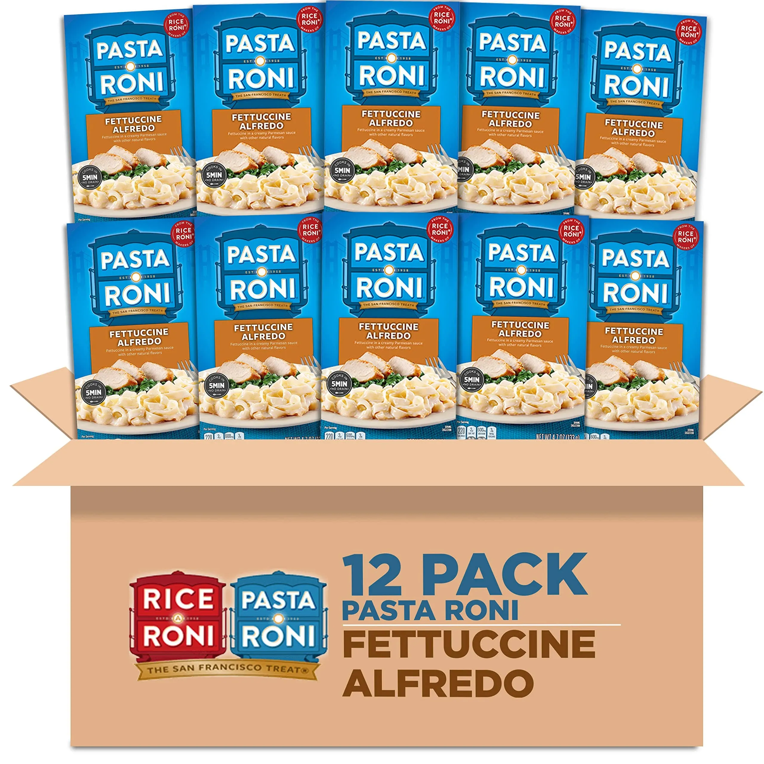 Pasta Roni Garlic Alfredo Fettuccine, 4.7 Ounce (Pack of 12)