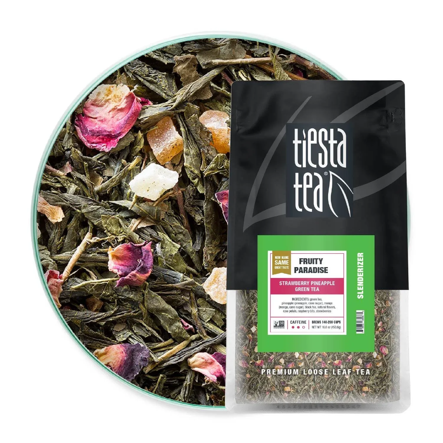 Tiesta Tea Fruity Paradise Loose Leaf Strawberry Pineapple Green Tea