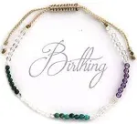 BALIPURA - Birthing Aura Bracelet for Women - 2mm Small (Tiny) Beads Crystals, Quartz & Solid 925 Silver Beads - Natural Spir