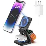 KUXIU X55 3in1 Magnetic Fast Wireless Charger For iPhone Apple Watch Airpods