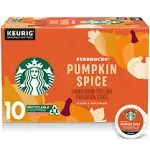 Starbucks Coffee, Ground, Pumpkin Spice, Limited Edition, K-Cup Pods - 10 pack, 0.36 oz pods