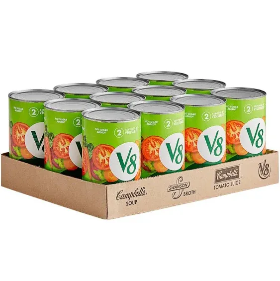 V8 Original Vegetable Juice 46 fl. oz. Can - 12/Case