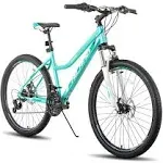 Hiland 26 inch Womens Mountain Bike,with Step-Through Frame,Shimano 21 Speeds,Suspension Fork MTB,Bicycle for Women Men Adult