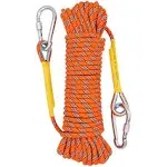 X XBEN Outdoor Climbing Rope 10M(32ft) 20M(64ft) 30M(96ft) 50M(160ft) 70M(230ft) 152M(500FT) 352M(1000FT) Static Rock Climbing Rope for Escape Rope Ice Climbing Equipment Fire Rescue Parachute