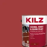 KILZ Siding, Fence, and Barn Paint, Exterior, Red, 1 Gallon