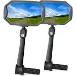 Bar End Bike Mirrors, High–Definition Convex Glass Lens for E-Bike Handlebars, Scratch Resistant, Safe Rearview 1 Pair Bicycle Mirror(Right And Left Side)