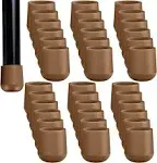 36 Pieces 7/8 Inch Folding Chair Leg Caps Heavy-Duty Plastic Chair End Caps Non-