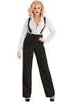 Adult Gangester Lady Costume Womens, Mobster Halloween Outfit, Black and White 1920's Speakeasy Costume, Roaring 20s Attire