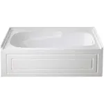 Kingston Brass Oriel 60 in. Acrylic Right Drain Rectangular Apron Front Bathtub in White HVTAM6031R21B