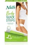 Nad's Body Wax Strips - Wax Hair Removal for Women - All Skin Types - At Home Waxing Kit with 20 Waxing Strips + 4 Calming Oil Wipes