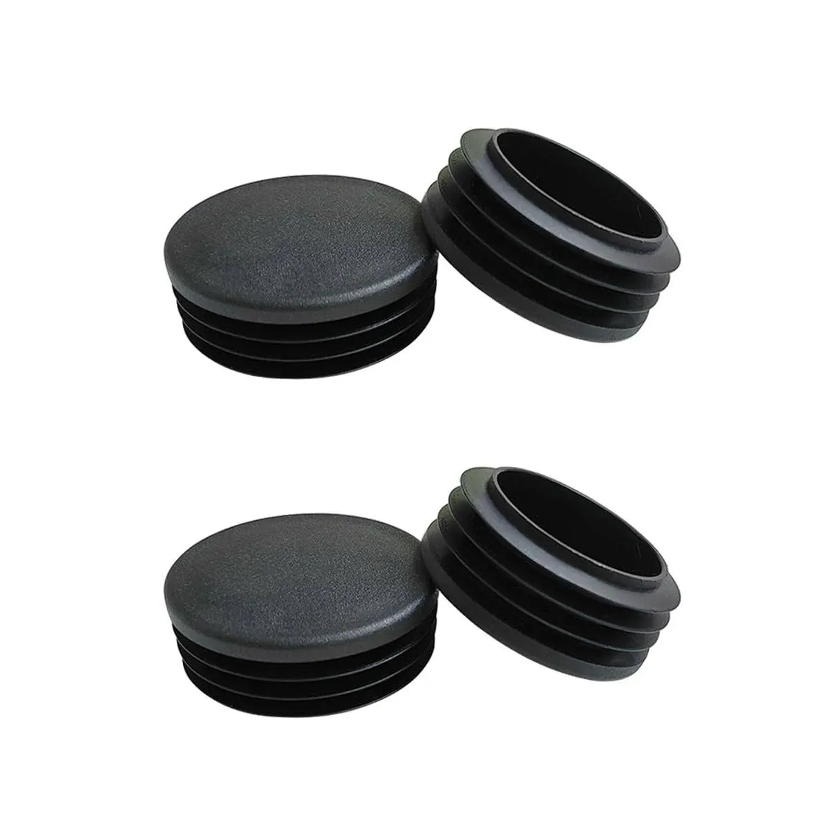 4 Pcs 38mm (1.5 Inch) Round Plastic Plug,Round Tubing Black Plastic 1 1/2 inch