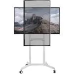 Vivo White Mobile Portrait to Landscape TV Cart for 32" to 88" Flat Screens