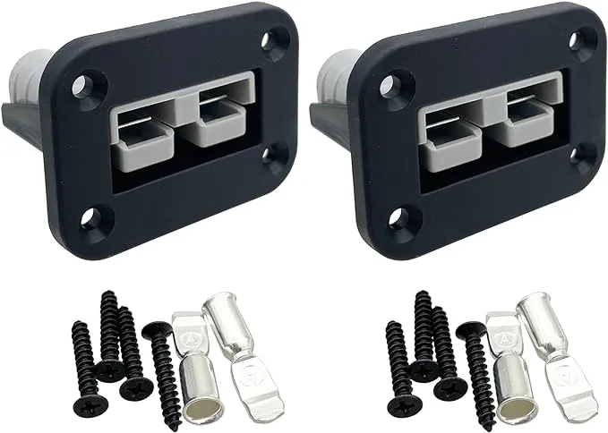 JooFn 50A Plug Mounting Panel for Anderson SB50 Series Connectors Flush Mount Recessed Plate(Pack of 2)