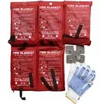 1-5x Emergency Fire Blankets Fireproof for Home Kitchen Office Caravan Warehouse