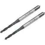 Uxcell Spiral Flute Tap Metric Machine Thread Tap HSS Nitriding Coated Tool | Harfington, M2 x 0.4mm / 2pcs