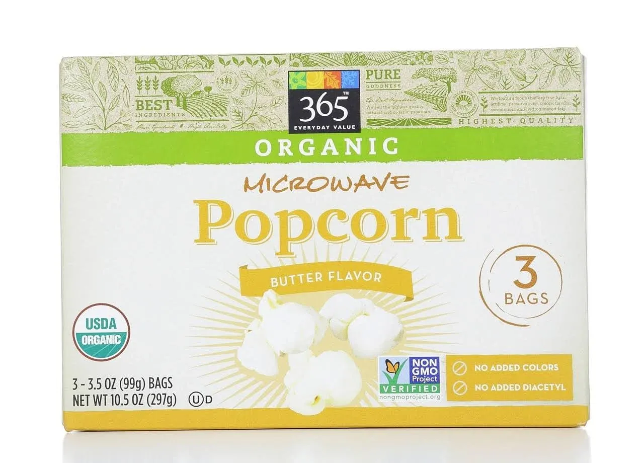 365 by Whole Foods Market, Organic Microwave Popcorn, 10.5 Ounce