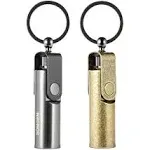 SOMGEM Permanent Match Keychain 2 Pack, Kerosene Refillable, Waterproof Flint Fire Starter for Outdoor Camping Emergency Survival Gear