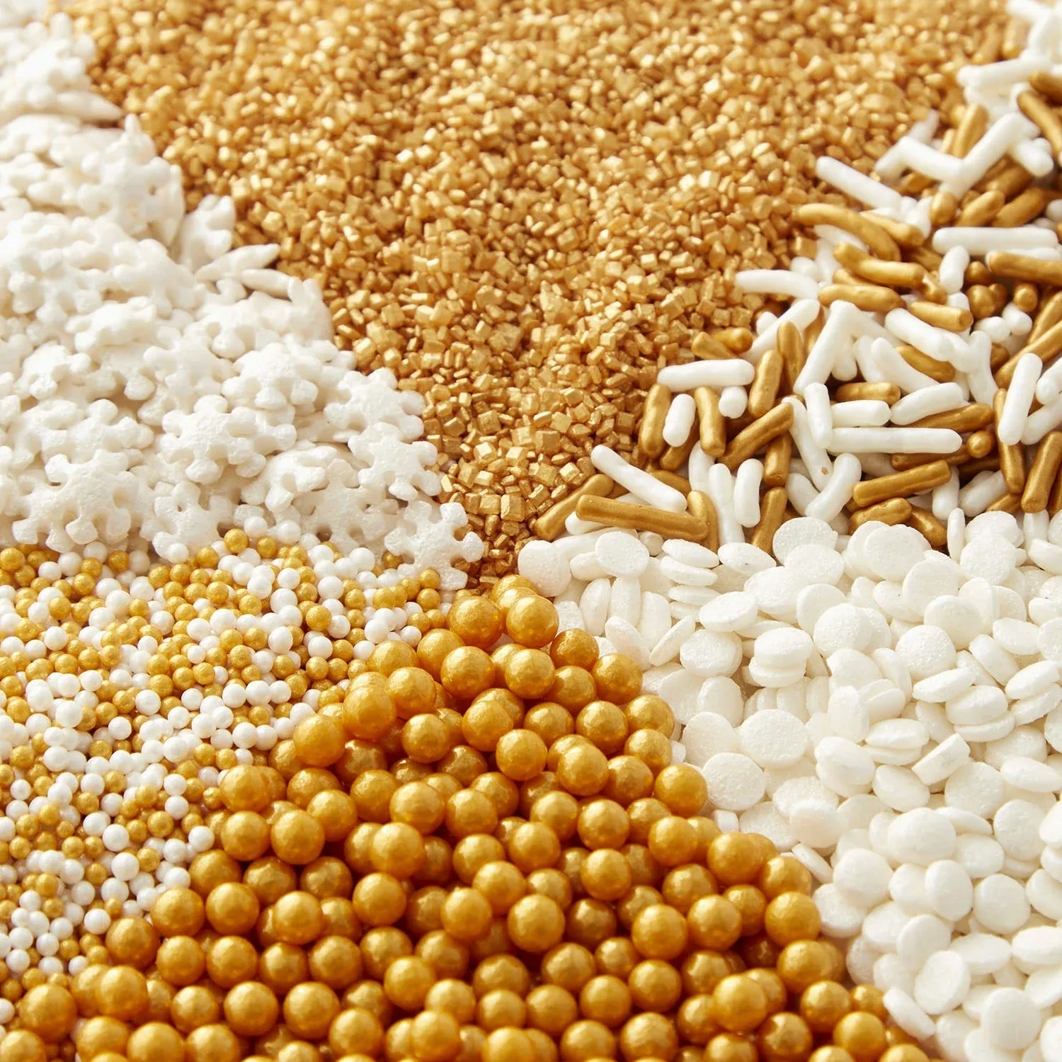 Wilton Sprinkle Mix, Gold/White, 6 Cell