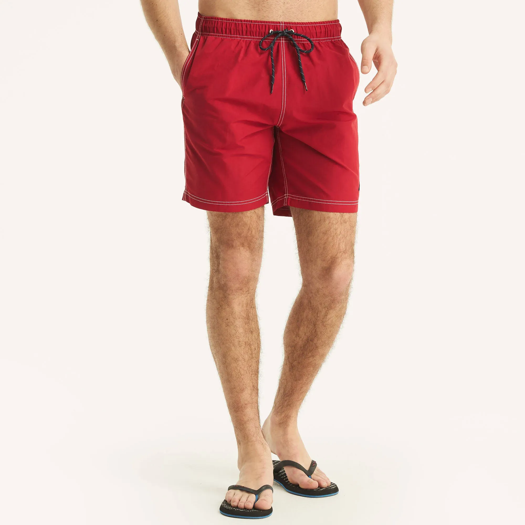 Nautica Men's 8" Signature Quick-Dry Swim Nautica Red, XS