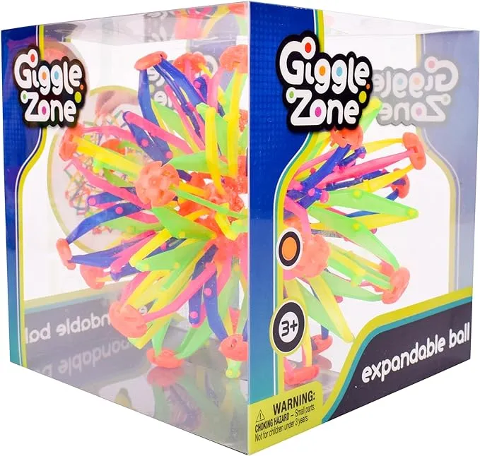 Giggle Zone Expandable Ball – Toy Sphere – Expands from 6.5’’ to 13’’,  for Kids & Adults 3+