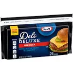 Kraft Deli Deluxe American Cheese Slices Bag - 24 Count