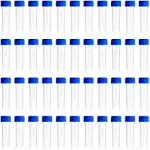 5ml Plastic Test Tubes Screw Caps Small Bottle Vial Storage Container for Lab-50pcs