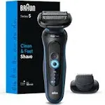 Braun Electric Shaver for Men, Series 5 5150cs, Wet & Dry Shave, Turbo Shaving Mode, Foil Shaver, with Beard Trimmer, Body Groomer and Charging