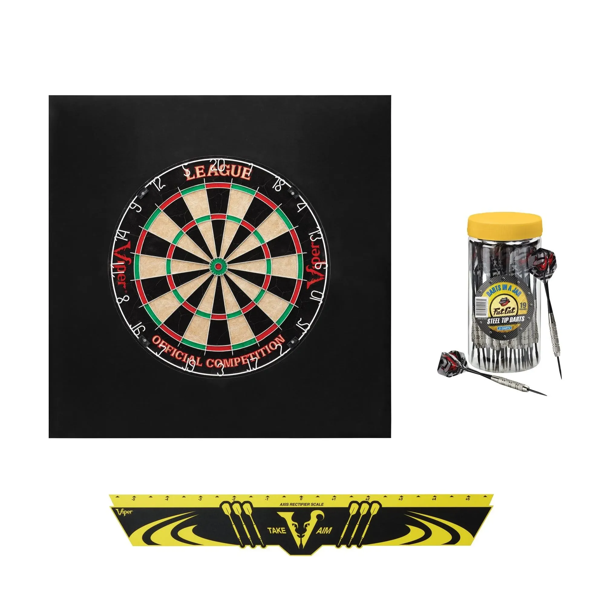 Viper Defender II Backboard & Sisal/Bristle Steel Tip Dartboard Bundle