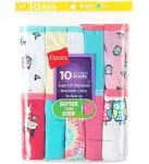 NWT Hanes Girls Briefs Panties Underwear 10 pairs/pack Girl Power 