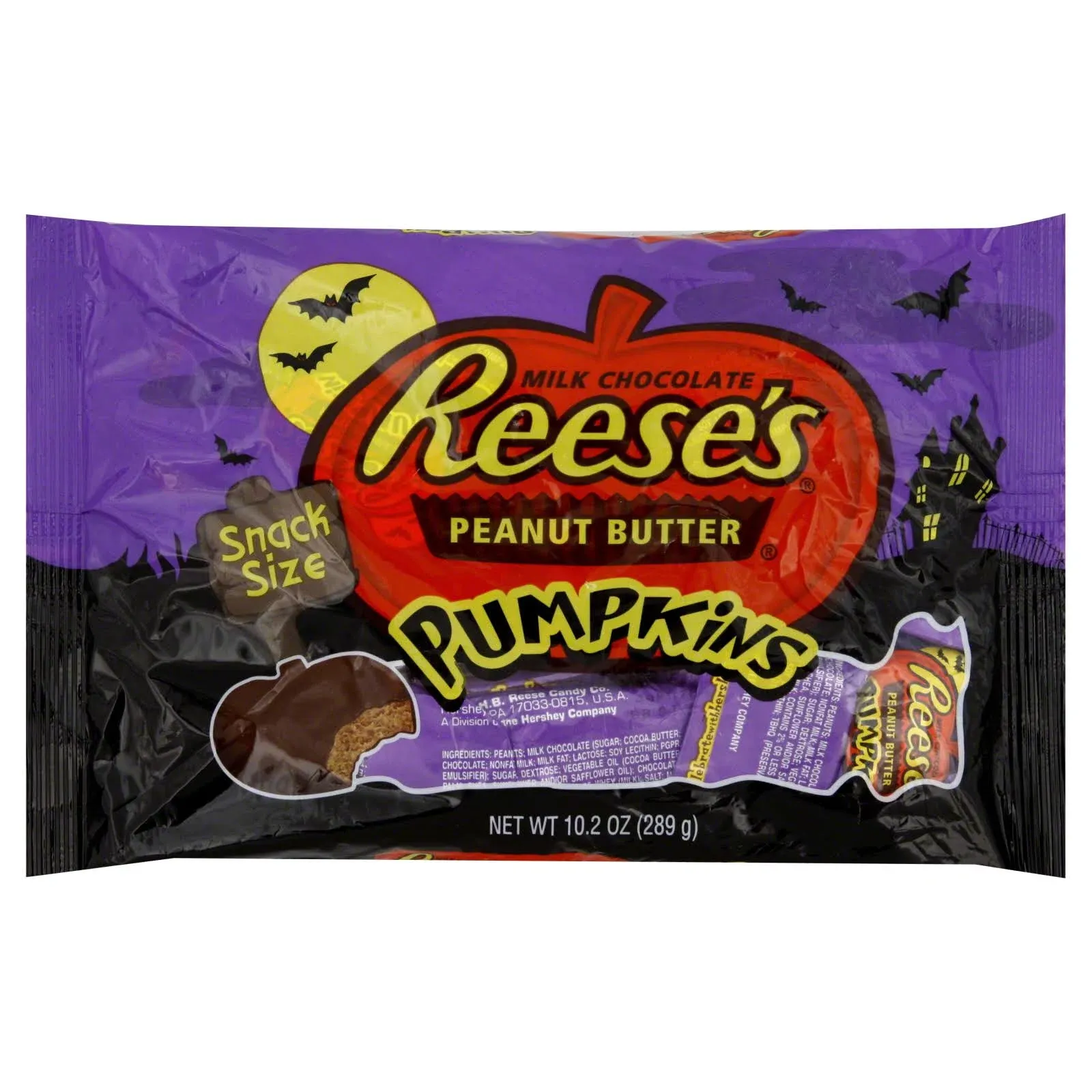 REESE'S Snack Size Peanut Butter Pumpkins, 10.2 Ounce