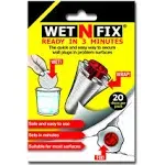 WETNFIX (20 Discs) - Fixing Wall Anchors Fast! Ideal for Loose Wall Fixtures Such As Curtain Rails, Toilet Roll holders.