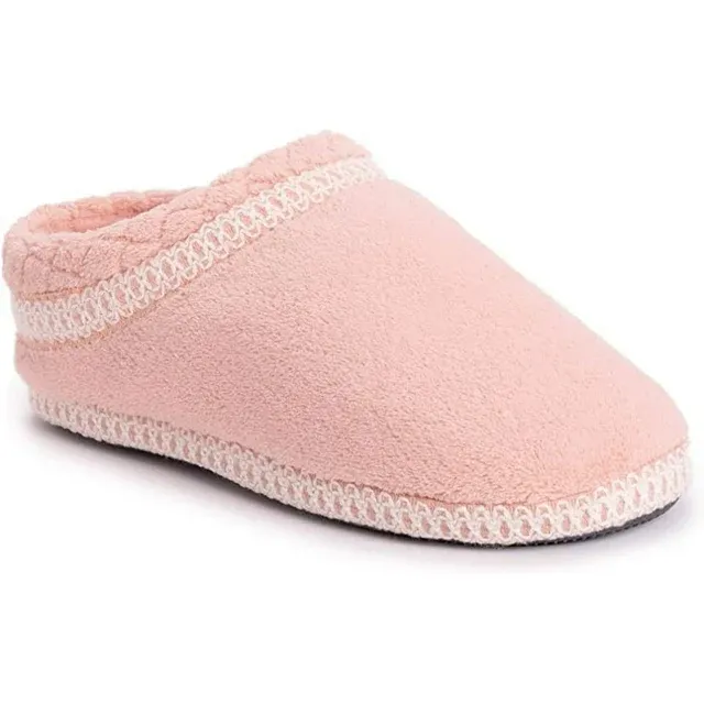 MUK LUKS Women's Rita Full Fit Washable Slipper, Rose Gold, L (9-10)