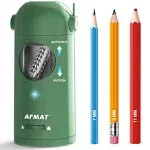 AFMAT Electric Pencil Sharpener, Fully Automatic Pencil Sharpener for Colored Pencils 7-11.5mm, Auto in & Out, Rechargeable Hands-Free Pencil