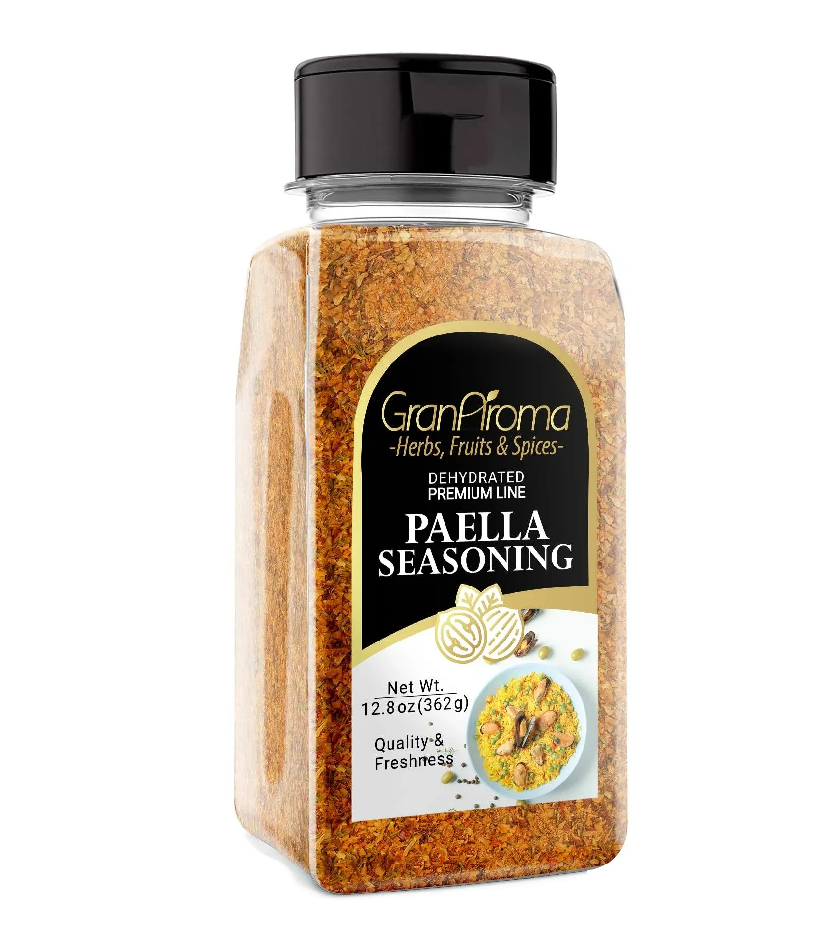 GranAroma Paella Seasoning, 12.8 oz, Authentic Spice Blend, Contains Saffron, Spanish Cuisine