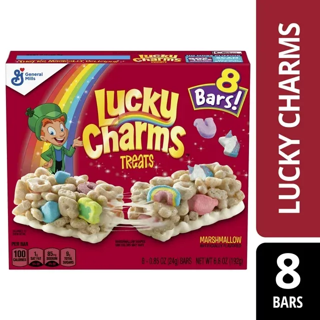 Lucky Charms Marshmallow Treats - 8 count, 0.85 oz each