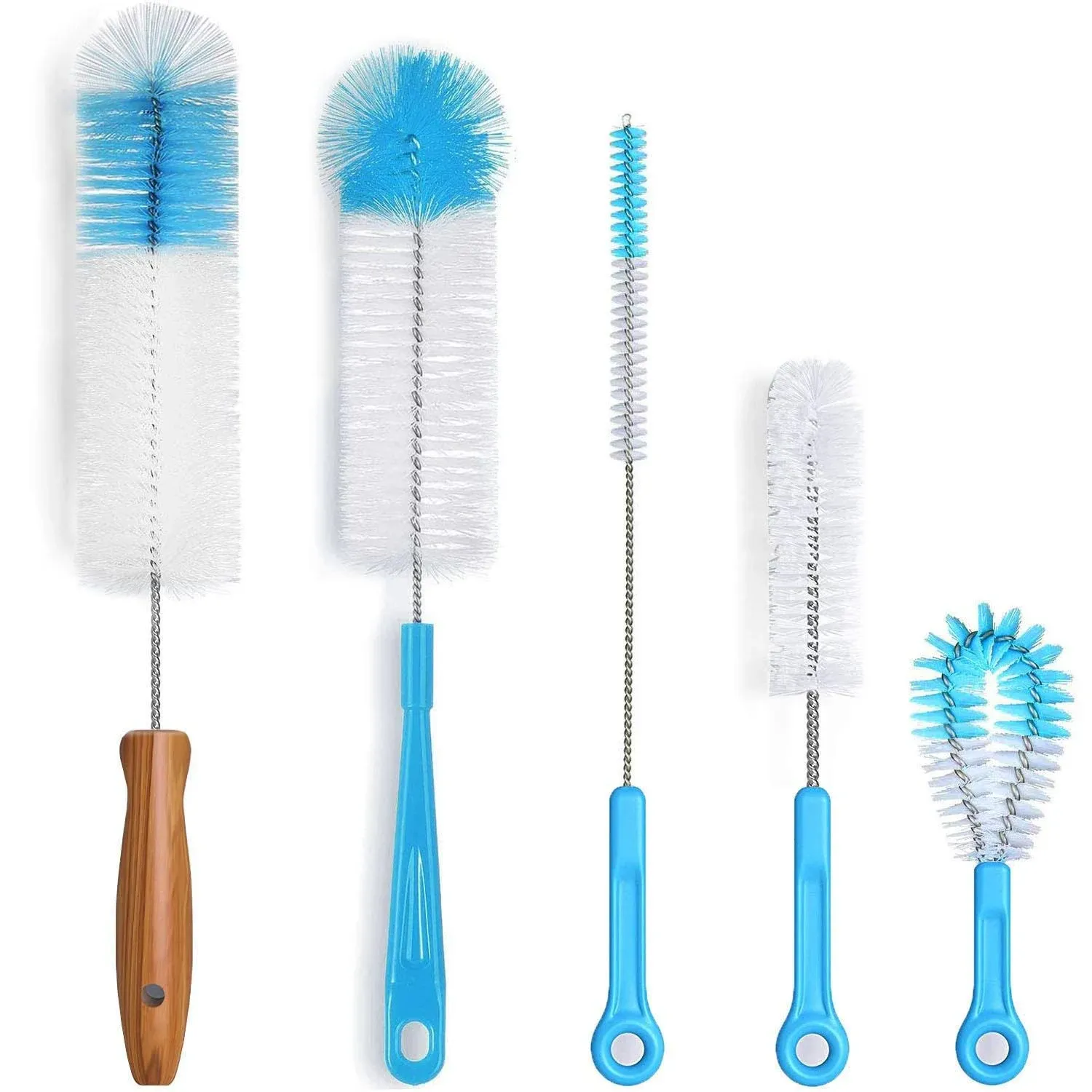 Bottle Brush Cleaner 5 Pack, Long Water Bottle and Straw Cleaning Brush, Kitchen