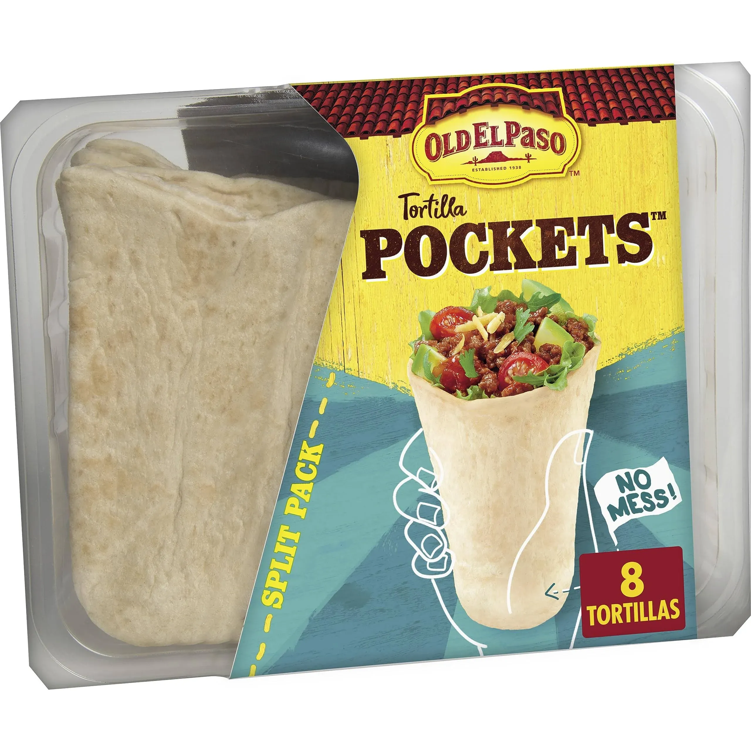 Old El Paso Pockets Tortilla, Split Pack - 8 tortilla, 8.4 oz