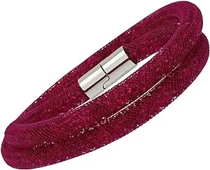 Swarovski Stardust Fuchsia Double Wrap Bracelet 5089833