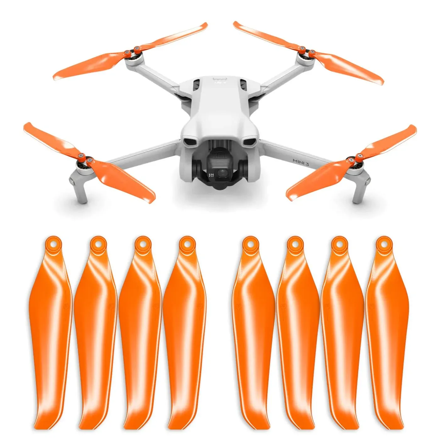 DJI Mini 3 STEALTH Upgrade Propellers - x4 Orange