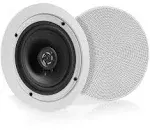 Pyle Surround Wall / Ceiling Home Speaker, Set of 2, White -PDICBT552RD