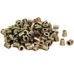 Uxcell M5x10mm Interface Hex Socket Threaded Insert Nuts 100pcs for Wood Furniture