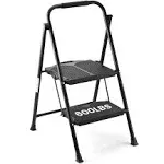 ASPERLAD Step Ladder 600lbs Extra Large & Wide 2 Step Stools Personalized Folding Step Stool Anti-Slip Step Stools for Adults Household, Kitchen