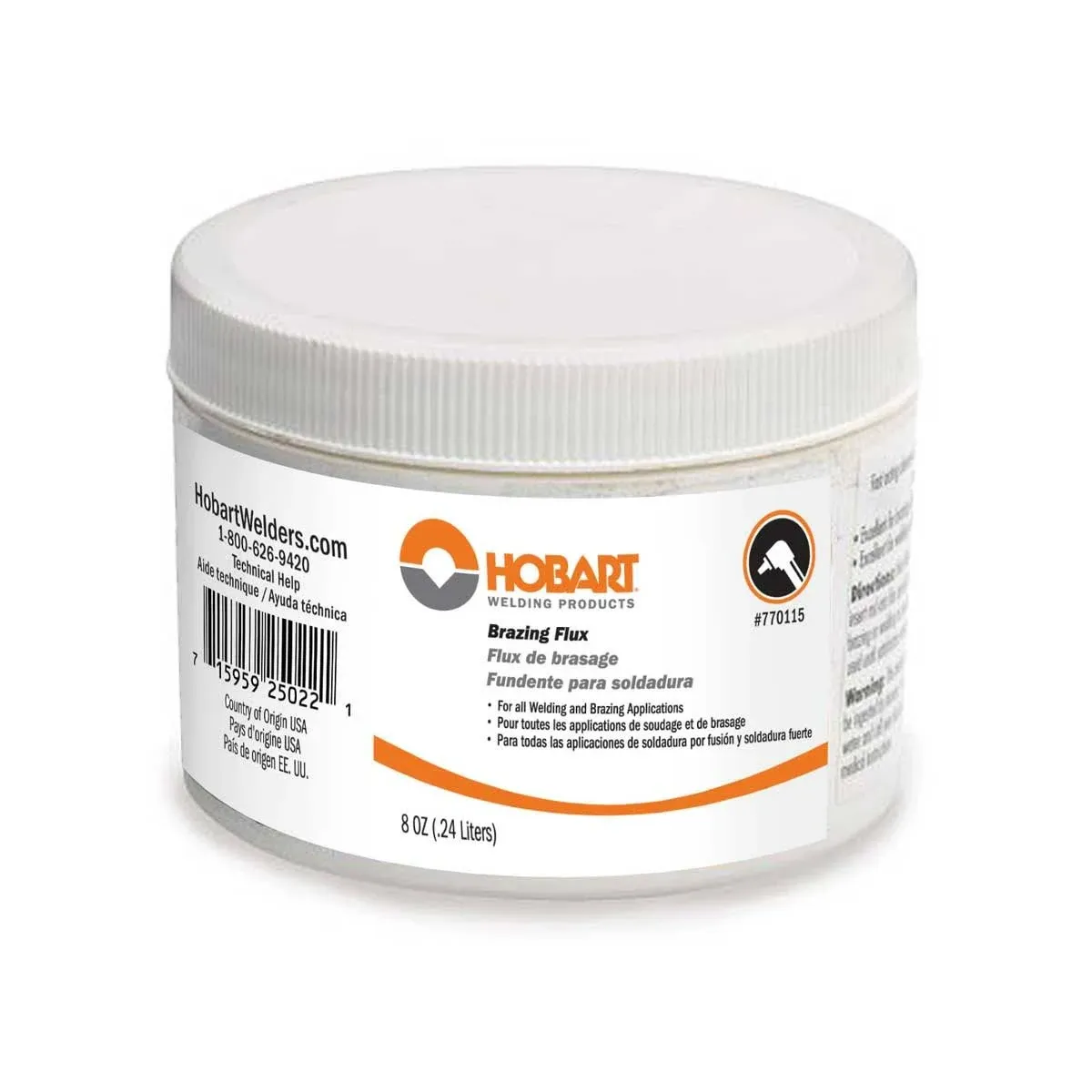 Hobart 770119 Welding Flux Brazing 1/2 Lb Can